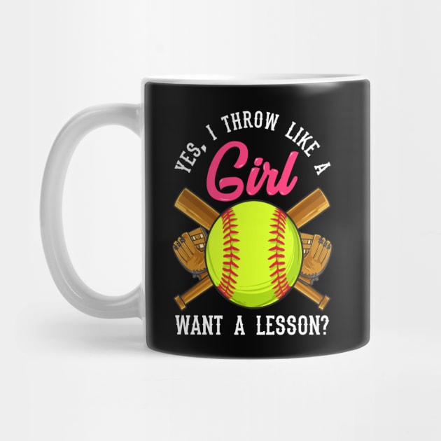 Yes I Throw Like a Girl Want a Lesson? Softball by theperfectpresents